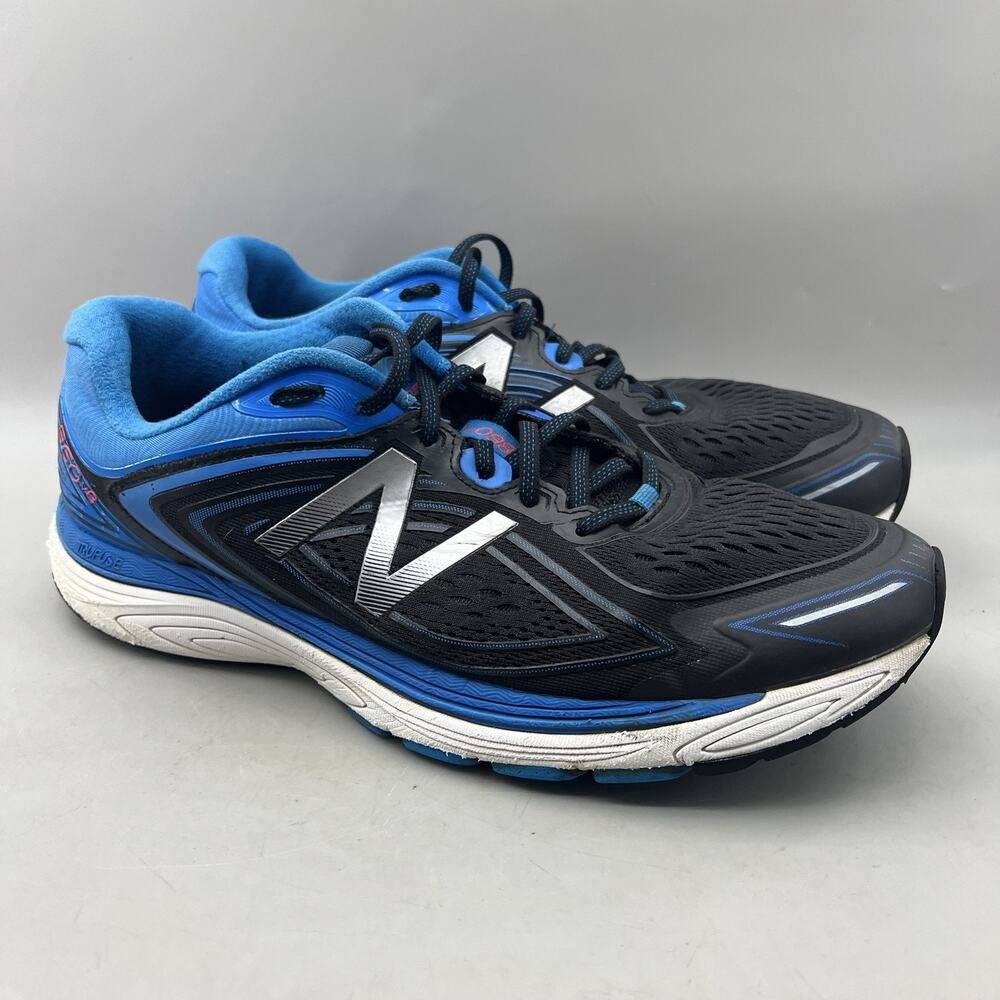 New Balance 860v8 Running Shoes Men Size 12 2E Wide Black Blue Comfort Sneakers